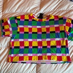 Nooworks large candy weave cropped tee